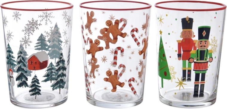 Pahar de Crăciun 510 ml (3 variante de decor)
