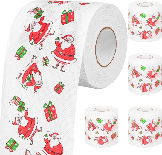 Hârtie igienică de Crăciun cu motiv Santa Claus Ruhhy - 4 role