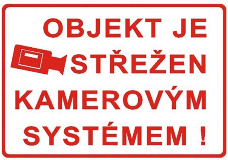 Placă de avertizare – obiect supravegheat de sistem video A4 plastic