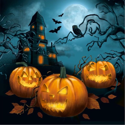 Șervețele de hârtie Halloween 33 × 33 cm, 2 straturi, 20 buc