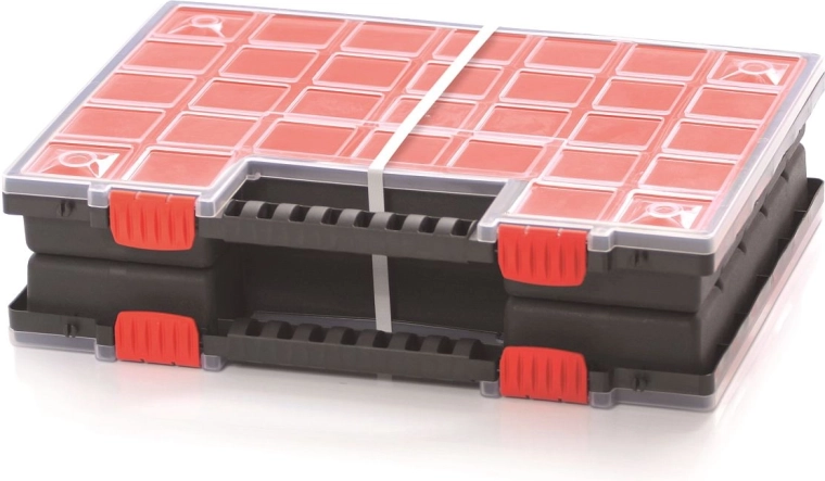 Organizator din plastic NORB DUO cu 2 genți detașabile și 21 de cutii