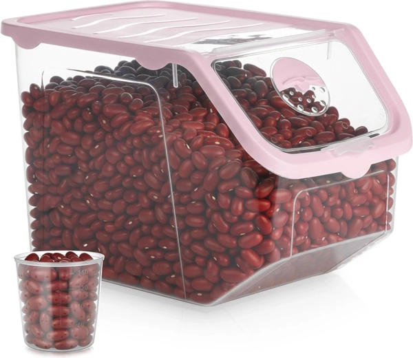 Recipient transparent pentru fructe și legume cu capac, 12 l