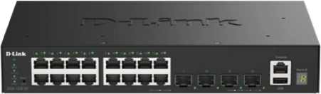 Switch de rețea gestionabil D-Link cu 16 porturi Gigabit și 4 porturi 10G SFP+