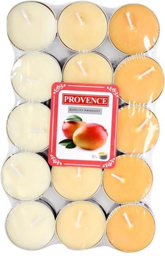 Lumânări parfumate tip pastilă Provence cu mango, 30 buc.