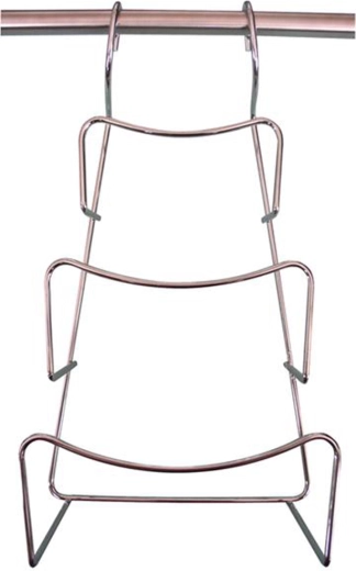 Suport suspendat pentru capace, metal cromat, 3 poziții