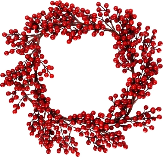 Coroniță de Crăciun 50 cm cu fructe de ilex