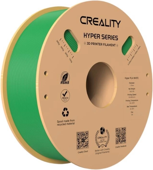 Filament CREALITY Hyper PLA verde 1,75 mm, 1 kg