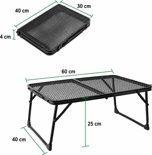 Măsuță turistică pliabilă 60 × 40 cm