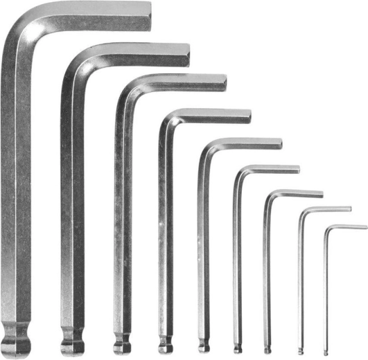 Set de chei imbus cu cap sferic 1,5–10 mm DREL