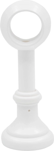 Suport alb din plastic pentru tijă de perdea