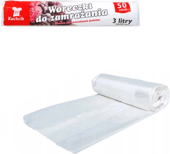 Pungi pentru congelator Kuchcik 25 × 35 cm, 3 l (50 buc)