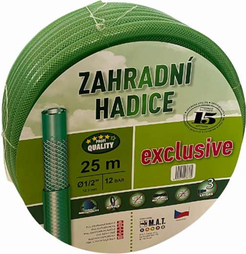 Furtun de grădină 1/2" 25 m verde transparent