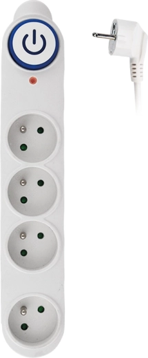 Solight protecție la supratensiune cu cablu prelungitor 150 J, 4 prize, 1,5 m, albă