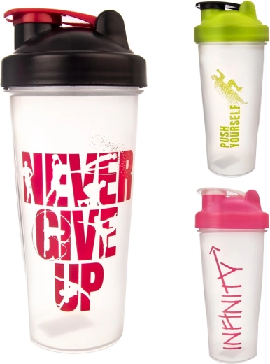 Shaker din plastic 700 ml – mix de culori