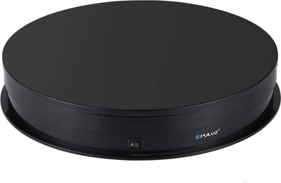 Suport electric rotativ Puluz cu afișaj 30 cm USB negru