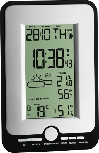 Stație meteo wireless TFA Multy, negru‑argintiu