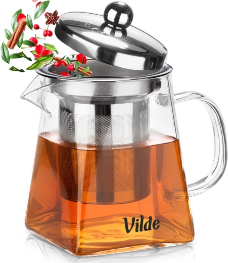 Ceainic din sticlă cu sită 330 ml