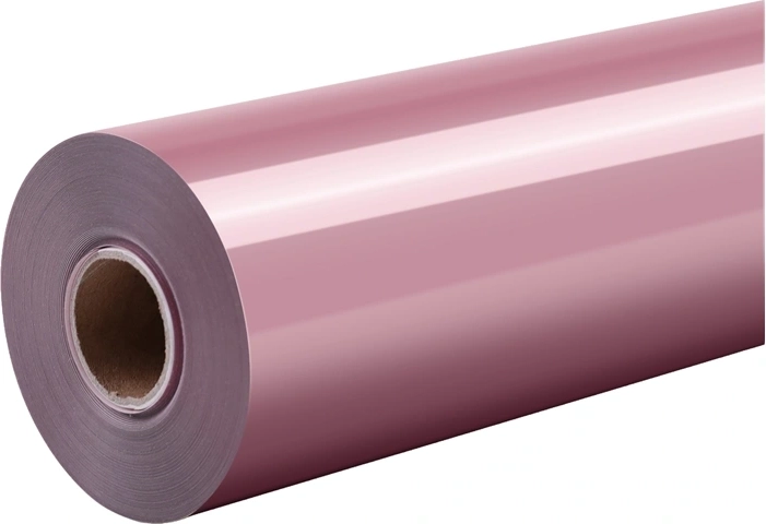 HTVRONT Pure folie termotransfer PU 30,5 cm × 1,8 m (auriu roz) - 1 bucată