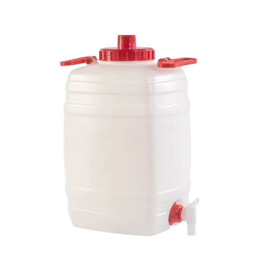 Butoi din plastic 50 l cu capac filetat, mâner și aerisire