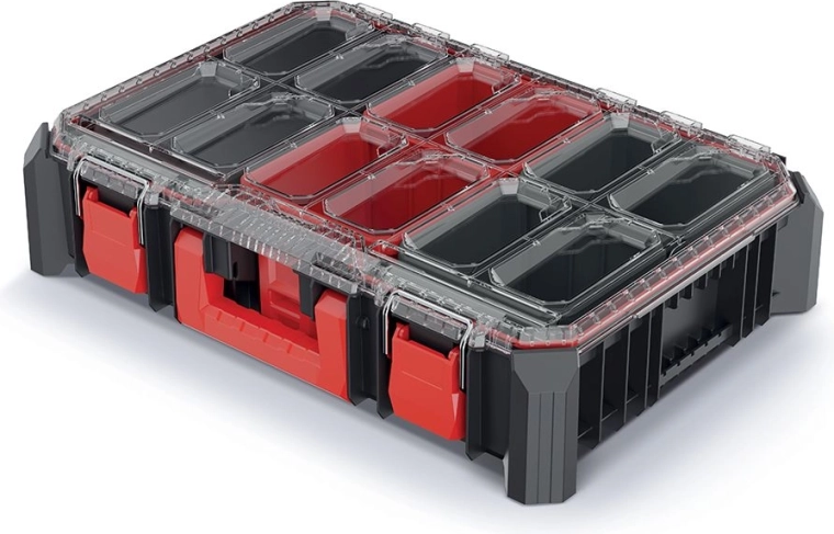 organizator modular din plastic pentru unelte MSX 54,3 × 36,8 × 12,6 cm, negru