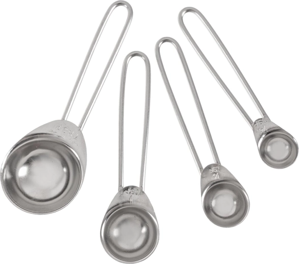 Set de lingurițe de măsurare din oțel inoxidabil mix linguriță (4 buc.)