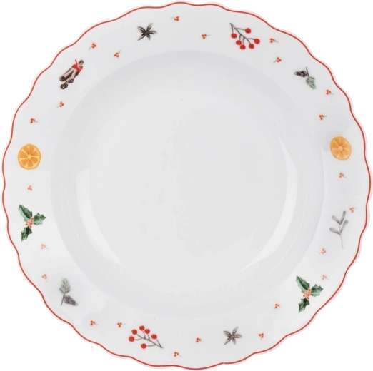 Farfurie adâncă din porțelan „Aroma Crăciunului” 24,5 cm