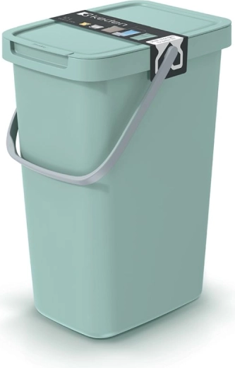 Coș de gunoi pentru colectare selectivă 12 l verde deschis Keden Systema Q