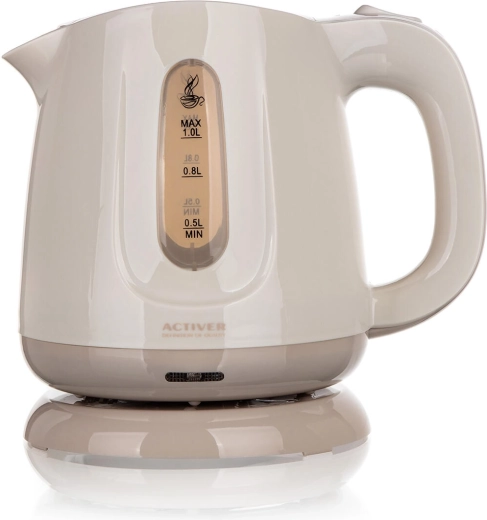 Fierbător electric Bethy 1 l alb‑mocha