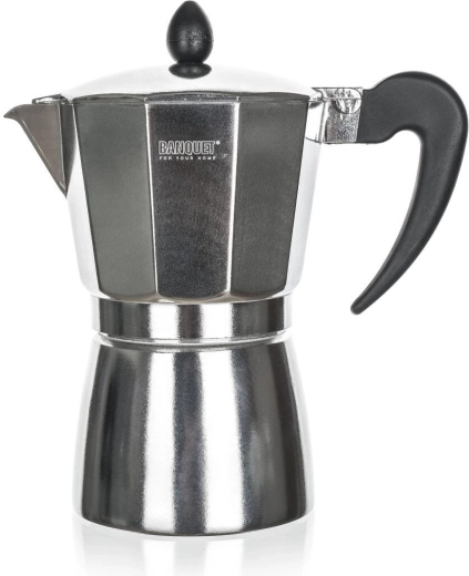 Espressor moka Jade pentru 3 cești din aluminiu