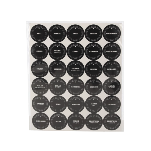 Set de autocolante impermeabile pentru borcane de condimente 120+9
