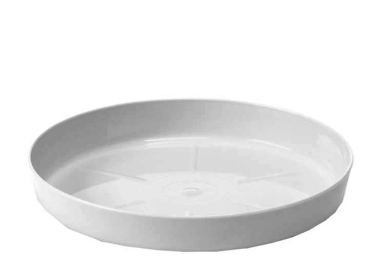Tavă albă pentru ghiveci LAMELA 34 cm