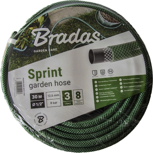 Furtun de grădină SPRINT 1/2" 30 m opac verde