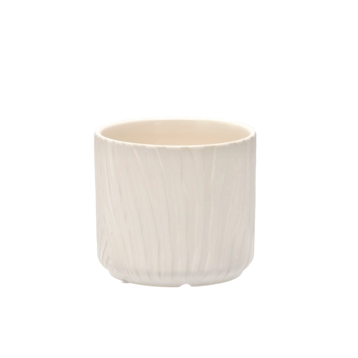 Ghiveci decorativ ceramic alb mat 13 × 13 × 11,5 cm