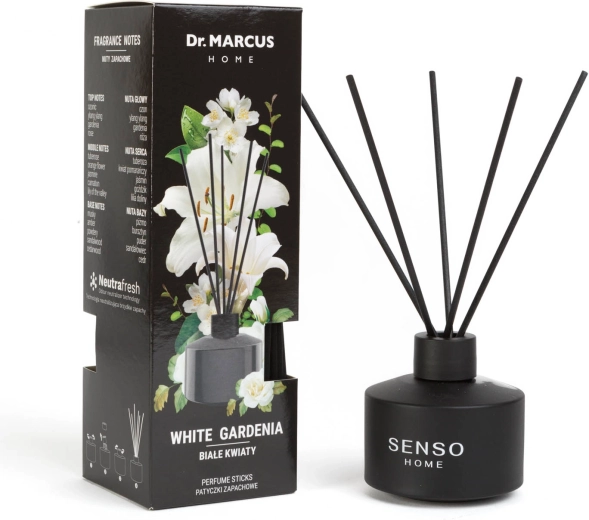 Parfum de interior Dr. Marcus cu bețișoare, 100 ml, White Gardenia