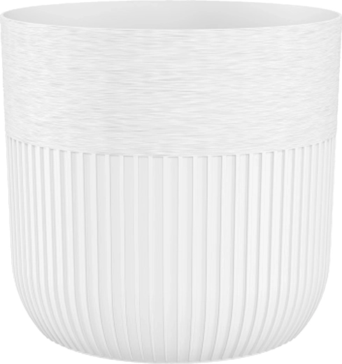 Tavă decorativă pentru ghiveci LUCA din plastic, 22 cm, albă