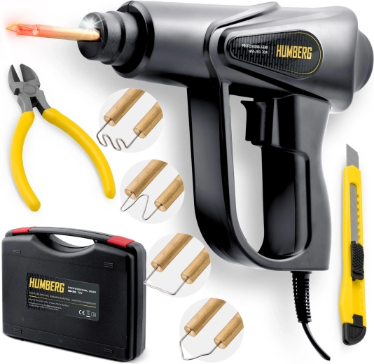 Aparat de sudură pentru plastic 70 W cu 800 capse HUMBERG