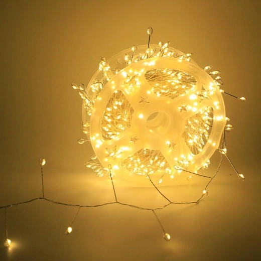 Instalație luminoasă de Crăciun pe fir, cu 200 de LED-uri, 6 m