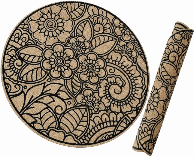 Suport rotund de masă în stil boho, 38 cm - 1 bucată