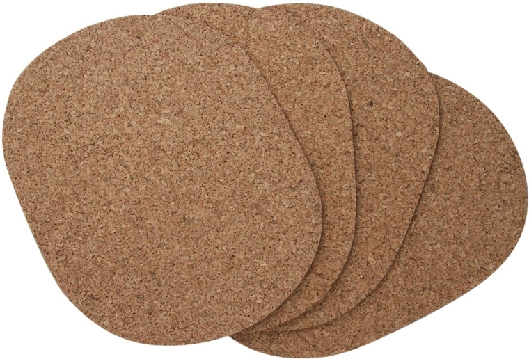 Set de 4 suporturi ovale din plută 40 × 29 cm