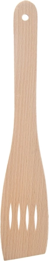 Spatulă de bucătărie din lemn cu perforații, 30 cm