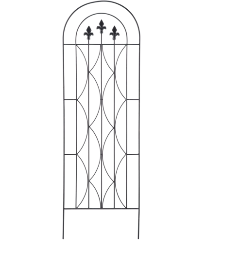 Spalier metalic pentru plante cățărătoare 38 × 118 cm, negru