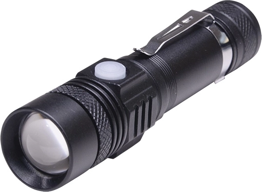 Lanternă LED reîncărcabilă Solight cu suport pentru bicicletă 400 lm, zoom, Li-Ion