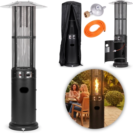 Încălzitor pe gaz pentru terasă 11 kW cu regulator, furtun și husă – MULTIGARDEN