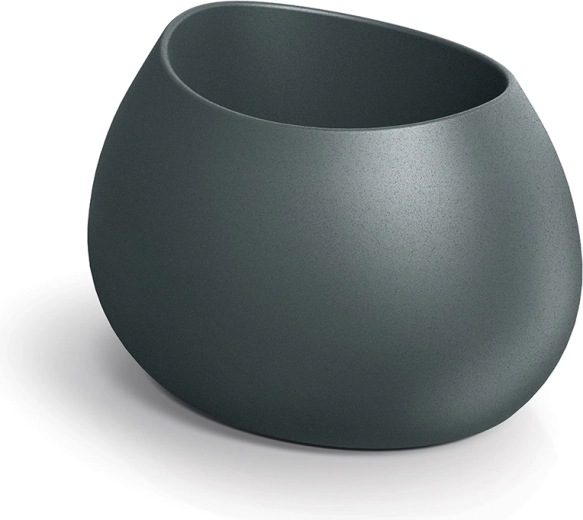 Ghiveci de flori din plastic Evolia 60 cm – grafit