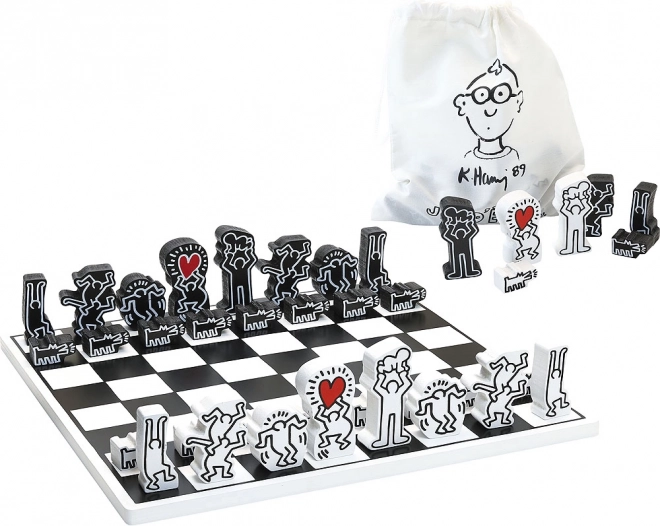 Șah din lemn VILAC – design KEITH HARING