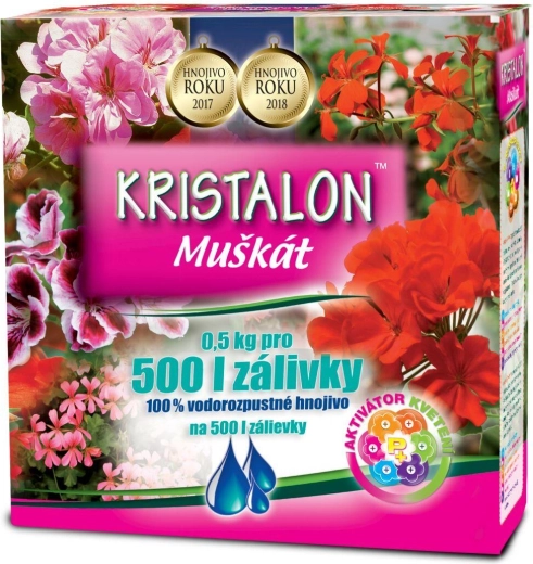 Kristalon mușcat – îngrășământ solubil în apă pentru mușcate (pelargonii) 0,5 kg