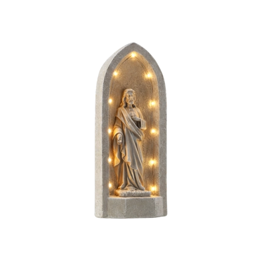 Figurină Isus în capelă cu iluminare LED