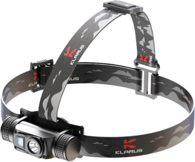 Klarus HL1 lanternă frontală cu LED dublu 1200 lm, încărcare USB, baterie 18650 2600 mAh