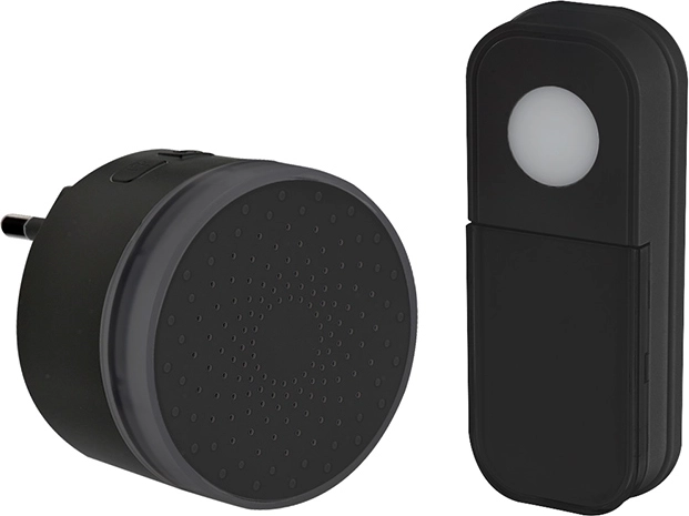 Sonerie mini wireless Solight pentru priză, 180 m – Neagră