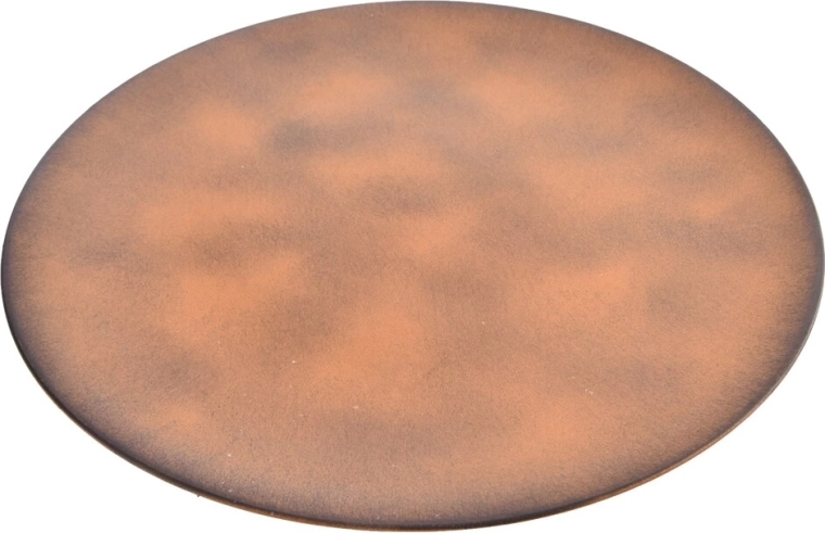 Tavă rotundă de servire din plastic UH, culoare ruginie, 33 cm